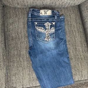 Miss Me Bootcut Leopard Bling Jeans